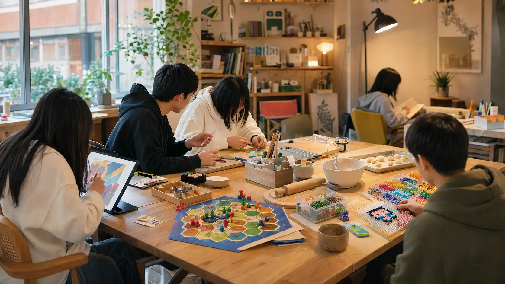 拾堂活动空间中的手作与创作场景